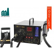 Estação de Solda com Estação de Retrabalho e Sugador de Fumaça - Best 968 - Uso Industrial 110V