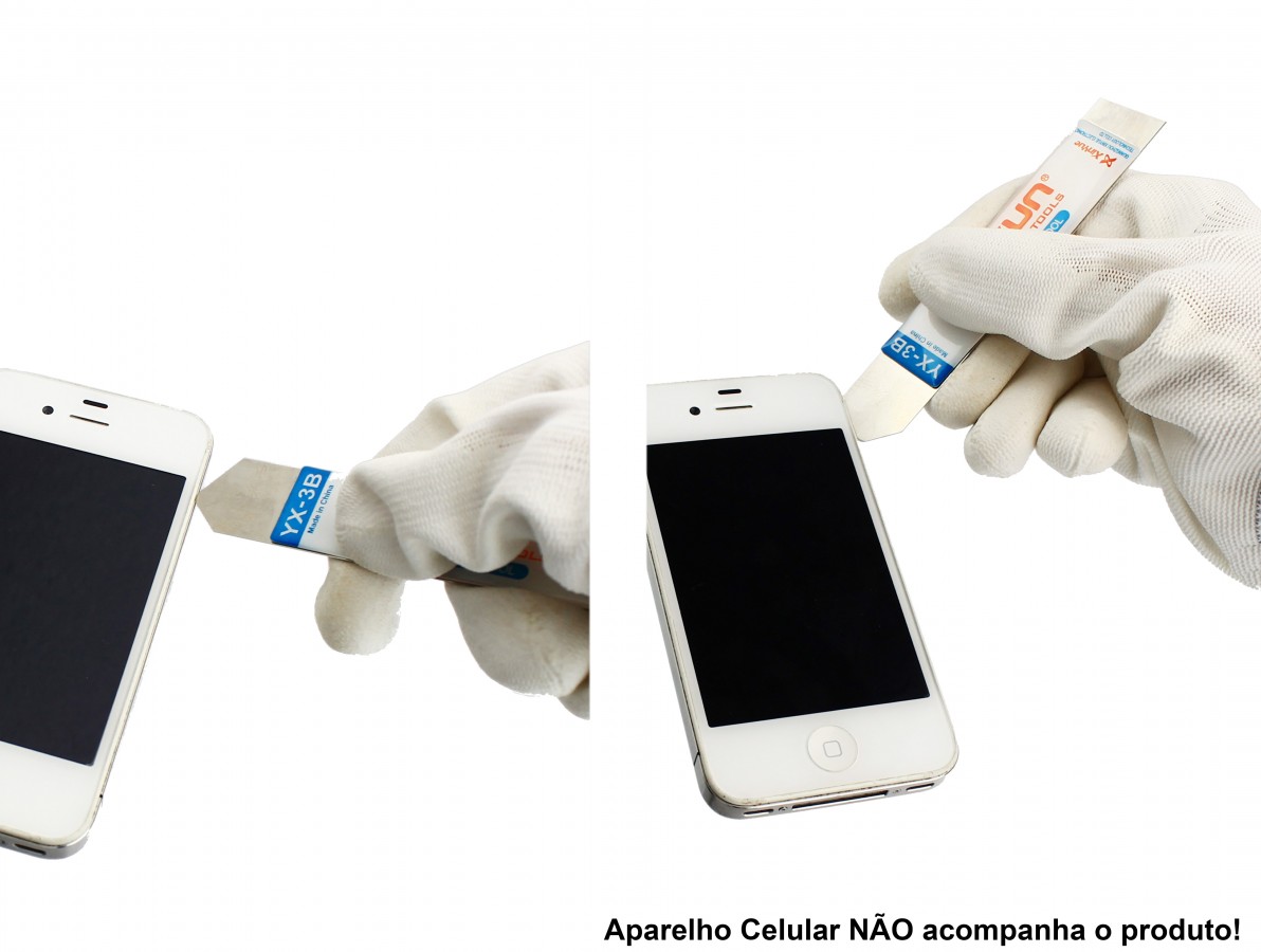 Chave Espátula em Aço Inox para desmontagem de smartphones, tablets e notebooks - YX-3B- Imagem 4