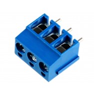 Conector Borne KRE 12mm 3 vias azul 