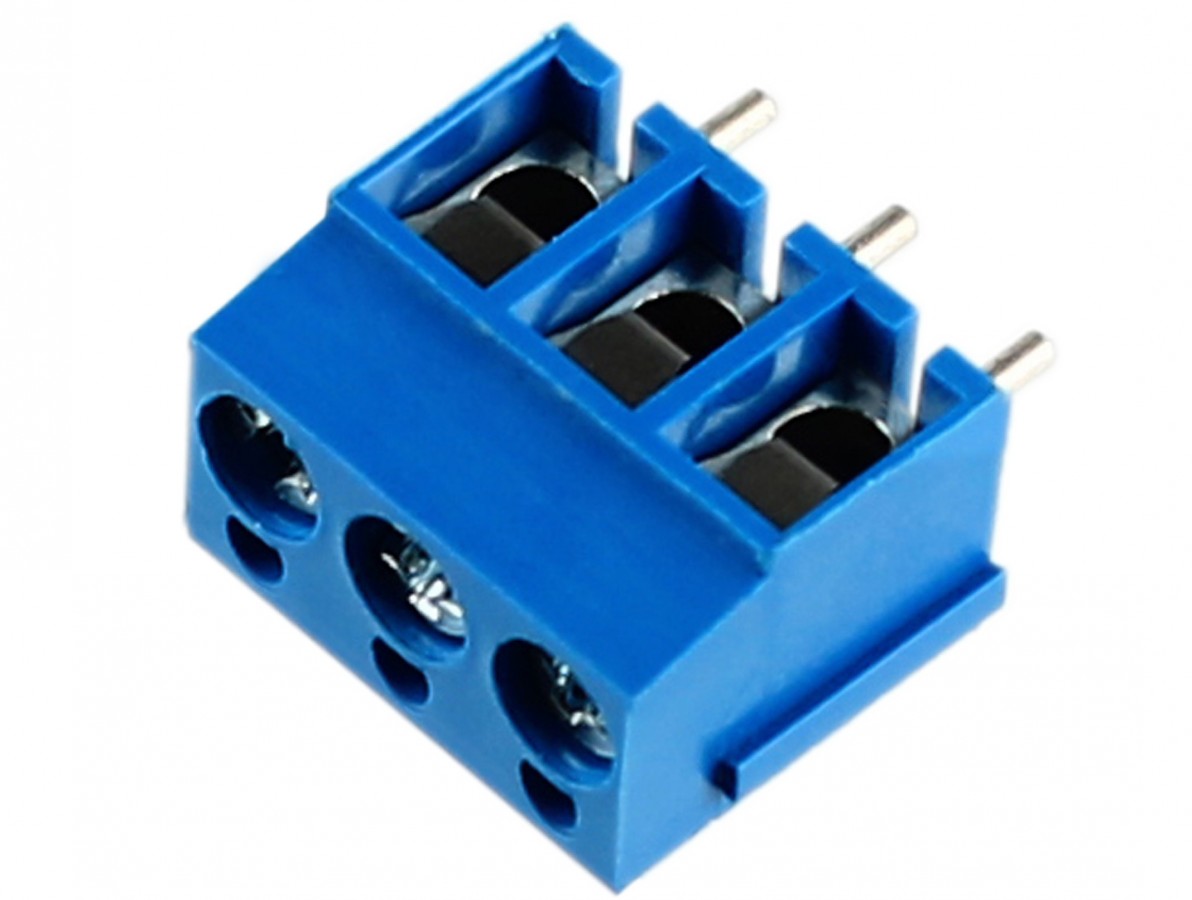 Conector Borne 12mm 3 vias azul - Imagem 1