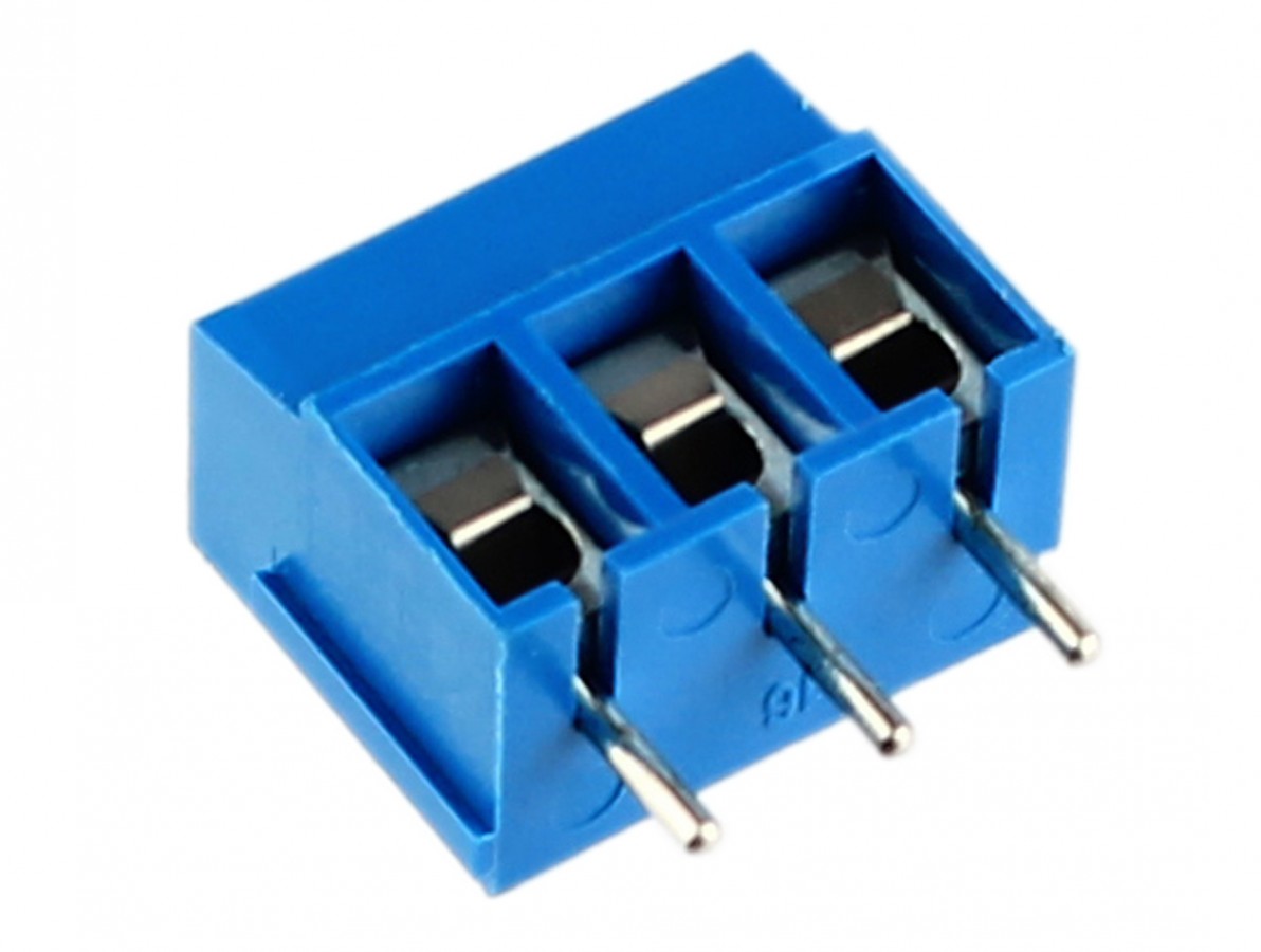 Conector Borne 12mm 3 vias azul - Imagem 2