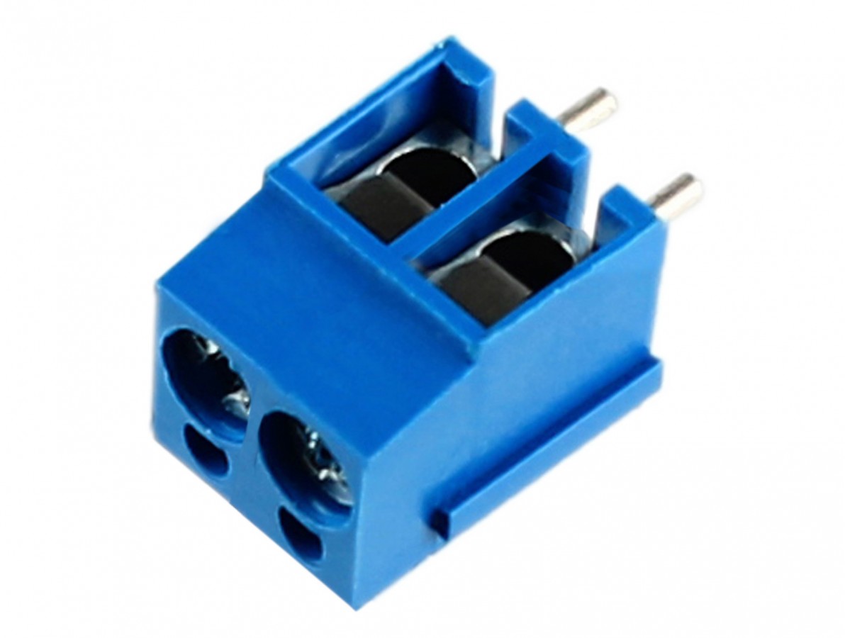 Conector Borne 12mm 2 vias azul