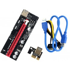 Cabo Riser Usb 3.0 009S Extensor PCI Express com Capacitores para Mineradora