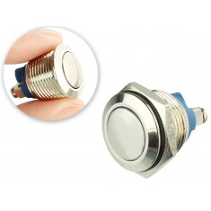 Interruptor Pulsador 16mm com Borne a Parafuso em Aço Inox Impermeável