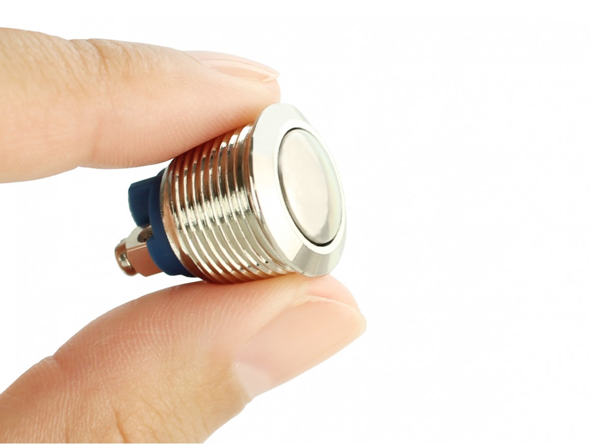 Pulsador Push Button em Aço Inox com Borne a Parafuso - Impermeável - Imagem 3