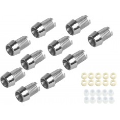 Suporte para LED 5mm Cromado com Rosca - Kit com 10 Unidades