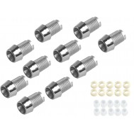 Suporte para LED 5mm Cromado com Rosca - Kit com 10 Unidades