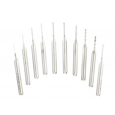 Brocas para micro retífica - Kit com 10 peças (0,3mm a 1,2mm) 