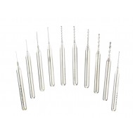 Brocas para micro retífica - Kit com 10 peças (0,3mm a 1,2mm) 