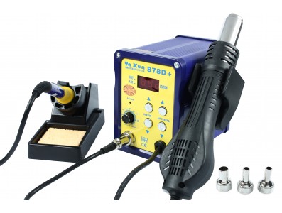Estação de Solda com Estação de Retrabalho de ar quente 2 em 1 Yaxun 878D+  - Imagem 2