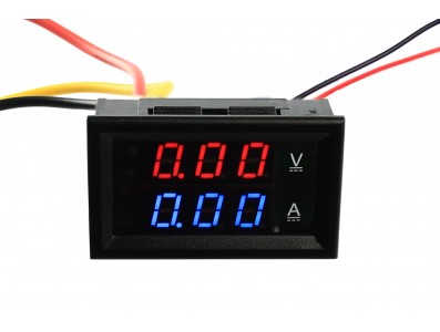 MEDIDOR DIGITAL VOLTIMETRO AMPERIMETRO PAINEL DC 0-100V 10A - Imagem 1