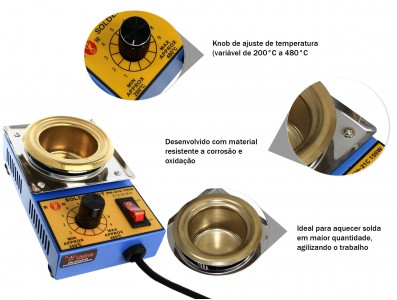 Cadinho de solda para aquecimento 150W / 60mL - PH-21C - Imagem 4