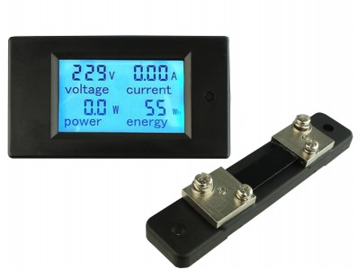 Voltímetro DC Wattímetro Amperímetro 4 em 1 6.5V a 100VDC 50A PZEM-051 + Resistor Shunt - Imagem 1