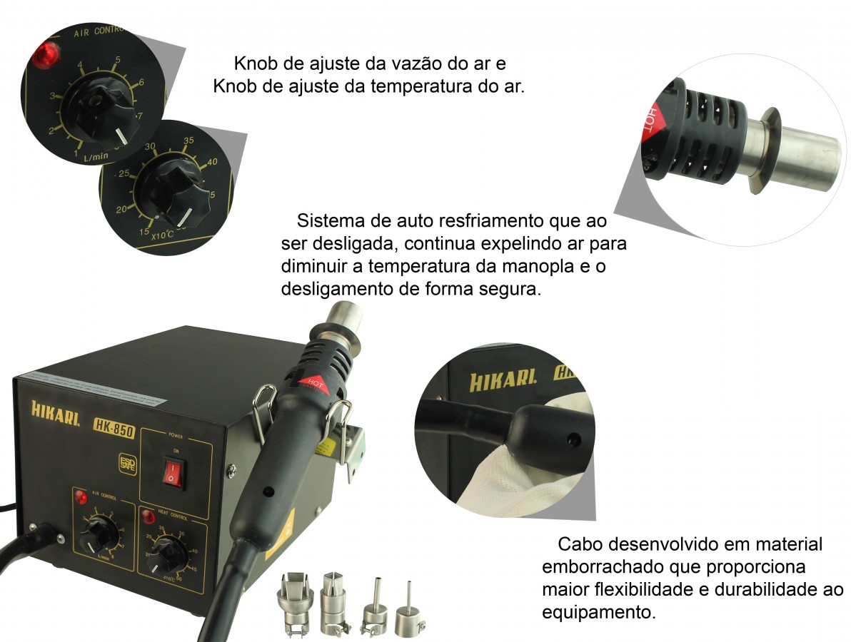 Estação De Retrabalho Portátil Yx 8033 Soprador De Ar - alca cell