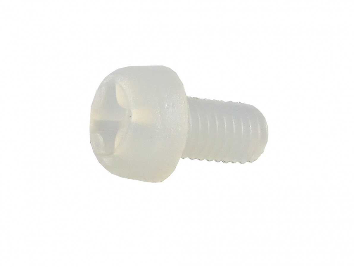 Parafuso Plástico em Nylon M3 x 6mm Phillips (Branco) - Kit com 10 unidades- Imagem 2