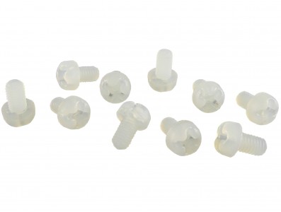 Parafuso Plástico em Nylon M3 x 6mm Phillips (Branco) - Kit com 10 unidades - Imagem 1