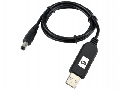 CABO USB 5 V A 9 V DC JACK 5.5MMX2.1MM - Imagem 1