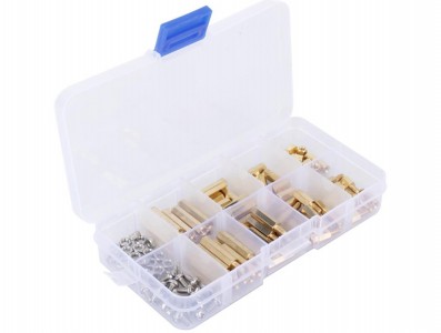 Kit de Espaçadores Metálicos, Parafusos e Porcas M3 + Case - 120 Unidades - Imagem 2