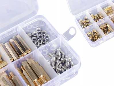 Kit de Espaçadores Metálicos, Parafusos e Porcas M3 + Case - 120 Unidades - Imagem 3