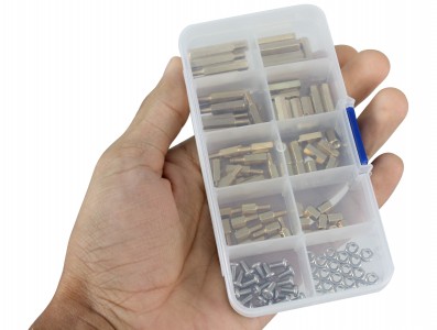 Kit de Espaçadores Metálicos, Parafusos e Porcas M3 + Case - 120 Unidades - Imagem 4
