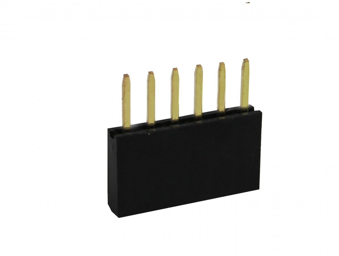 Barra de 6 pinos fêmea / Conector Empilhável para PCI - Kit com 5 unidades- Imagem 2