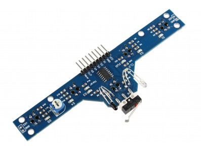 Sensor de Linha Infravermelho BFD-1000 Com 5 Sondas + Detector de Dist&acirc;ncia e Impacto Mec&acirc;nico - Imagem 1