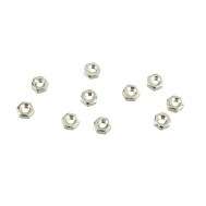 Mini Porca M1 x 2.5mm Metálica - Kit com 10 unidades