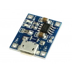 M&oacute;dulo Carregador TP4056 1A para Bateria Li-Ion 18650 1S com Micro USB