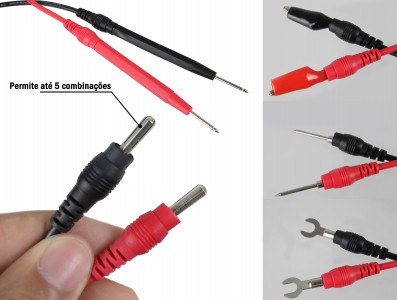 Kit Ponta de Prova 5 em 1 para Mult&iacute;metro e Fonte de Alimenta&ccedil;&atilde;o - Imagem 3