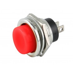 Pulsador Push Button NA 16mm / Chave Botão DS-212 3A Vermelho