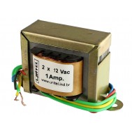 Transformador Trafo 12V + 12VAC 1A Bivolt de Uso Geral
