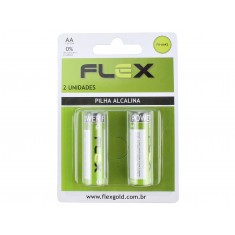 Pilha AA 1,5V Alcalina Flex - Kit com 2 unidades