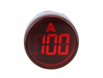 Amperímetro Digital 22mm 100A 300VAC Sinaleiro para Painel - Vermelho - Imagem 2