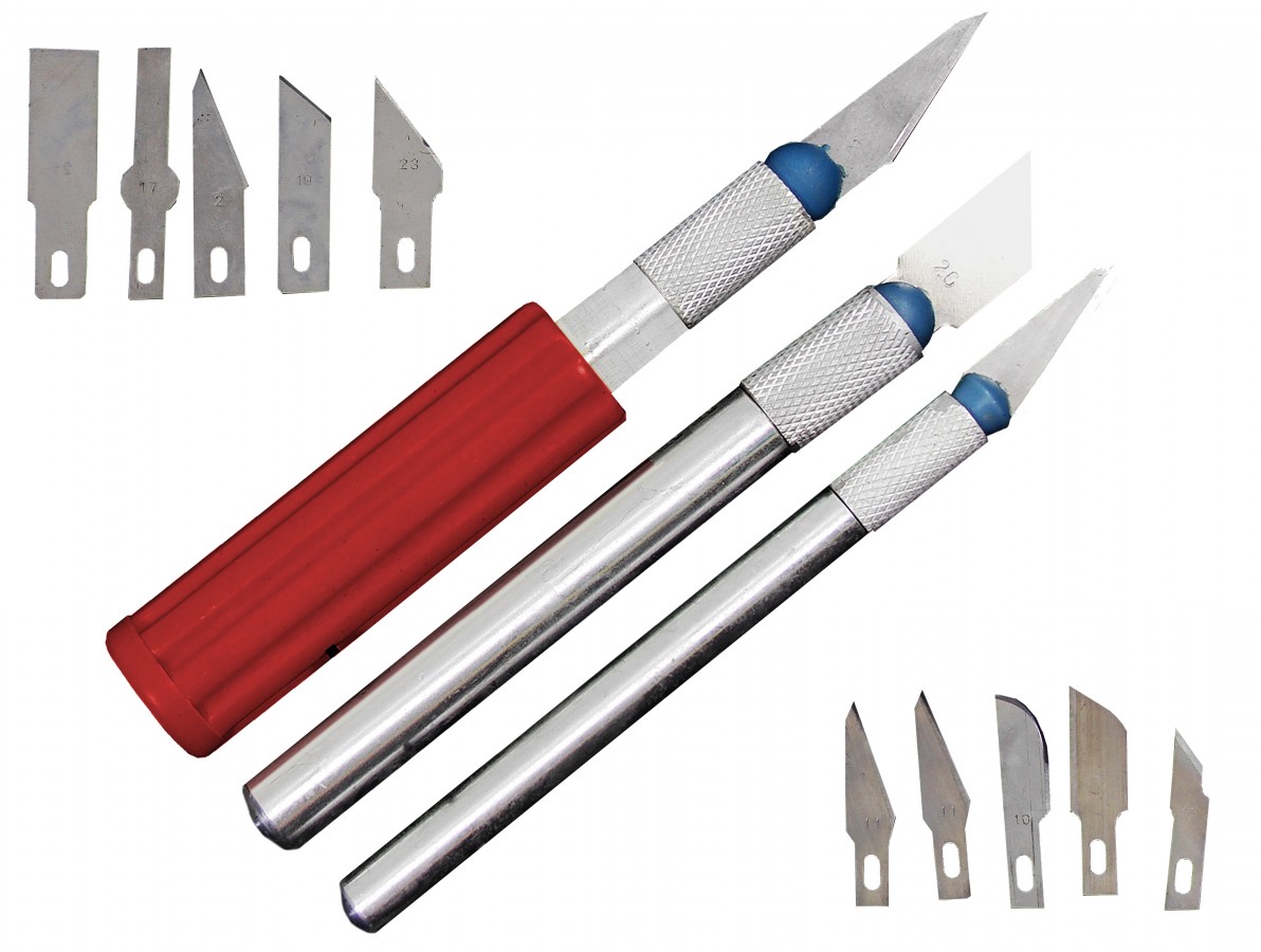 Kit estiletes de precisão com 13 lâminas substituíveis