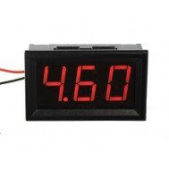 Voltímetro Digital 3 dígitos LED 4.5V a 30VDC - Vermelho