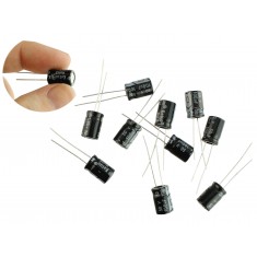 Capacitor Eletrolítico 100uF 50V - Kit com 10 Unidades