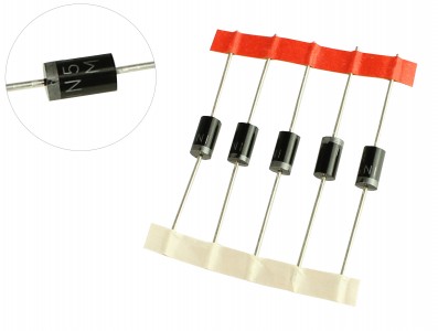 Diodo Retificador 1N5408 - Kit com 5 unidades - Imagem 1
