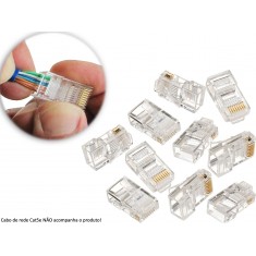 Conectores RJ45 Lite - Kit com 10 unidades