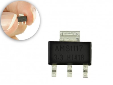 Regulador de Tensão SMD AMS1117 3,3V para Projetos - Imagem 1