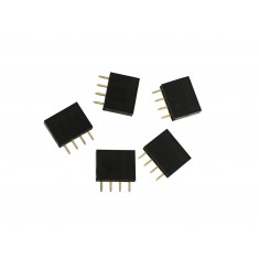 Barra de 4 Pinos 2,54mm Fêmea / Conector Empilhável para PCI - Kit com 5 unidades