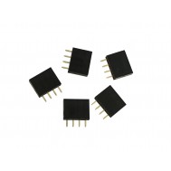 Barra de 4 Pinos 2,54mm Fêmea / Conector Empilhável para PCI - Kit com 5 unidades