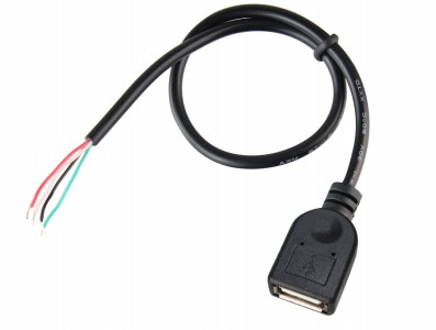 Cabo USB Fêmea Com 4 Fios DIY - Imagem 1
