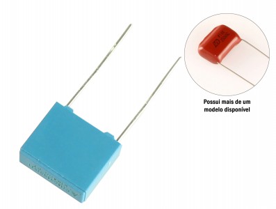 Capacitor de Poliester 100nF 400V (104/100K/0,1uF) - Imagem 1