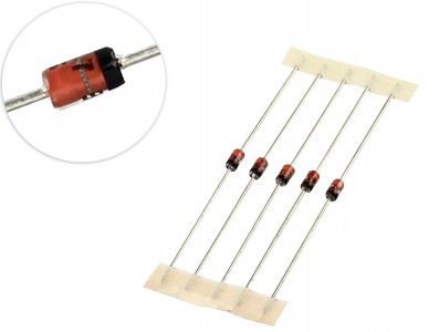 Diodo Zener 1N4728 3,3V - Kit com 5 unidades - Imagem 1