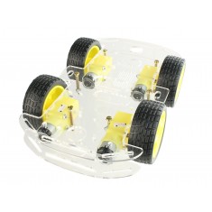 Carrinho Arduino Robô 4WD 200RPM Acrílico 2,5mm - Kit Chassi