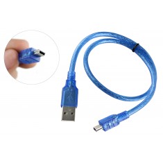 Cabo Mini USB Blindado 50cm para Arduino NANO