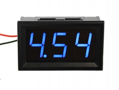 MINI VOLTIMETRO DIGITAL DC MEDIDOR DE PAINEL 3.3V-17V LED AZUL - Imagem 1