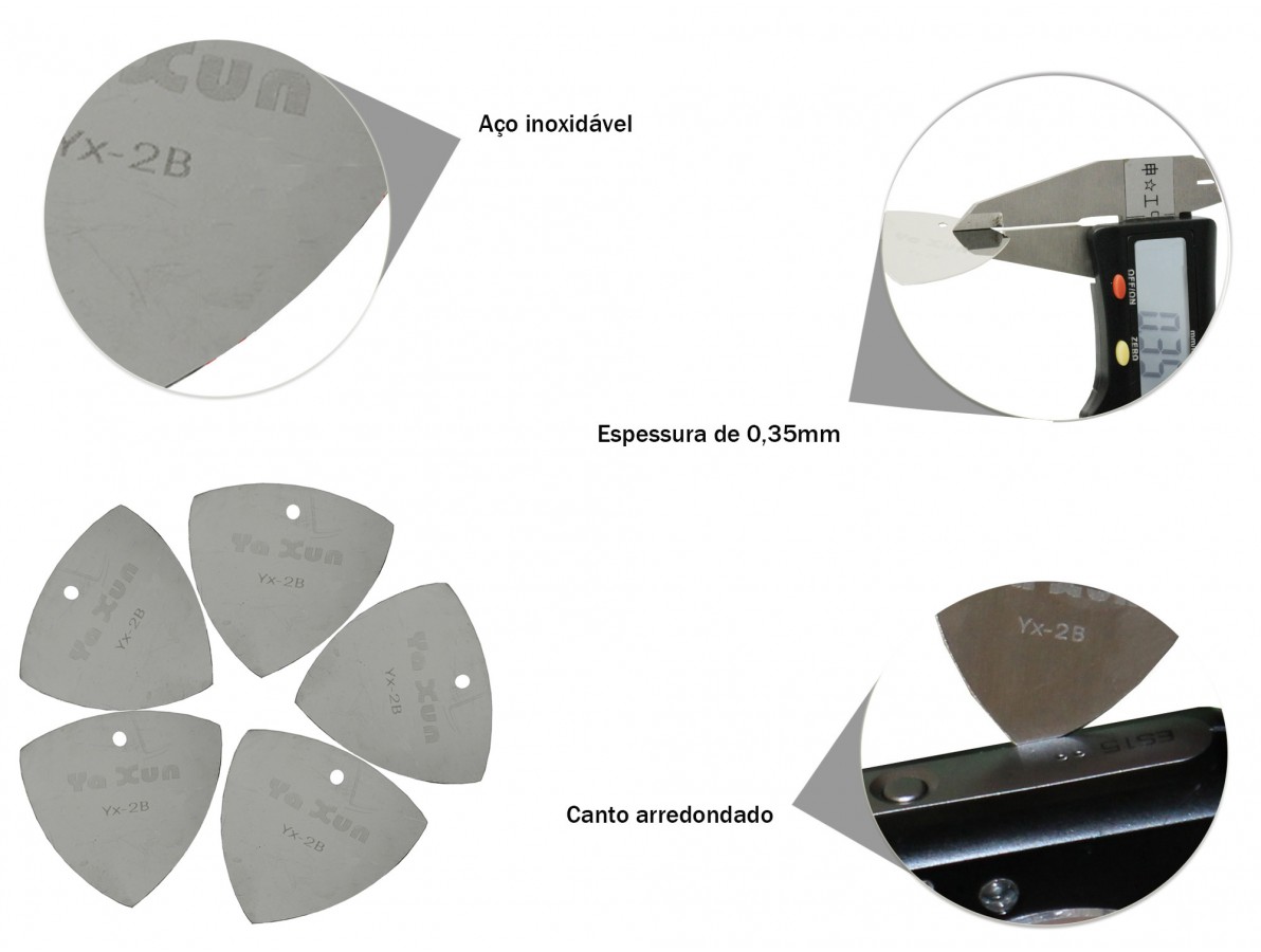Palheta em Aço Inox para Abertura de Equipamentos Eletrônicos - Kit com 5 peças- Imagem 4