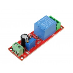 Relé de Atraso 12V (0 a 10s) NE555 AC/DC - HW-010