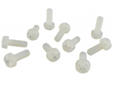 Parafuso Plástico em Nylon M3 x 8mm Phillips (Branco) - Kit com 10 unidades - Imagem 2